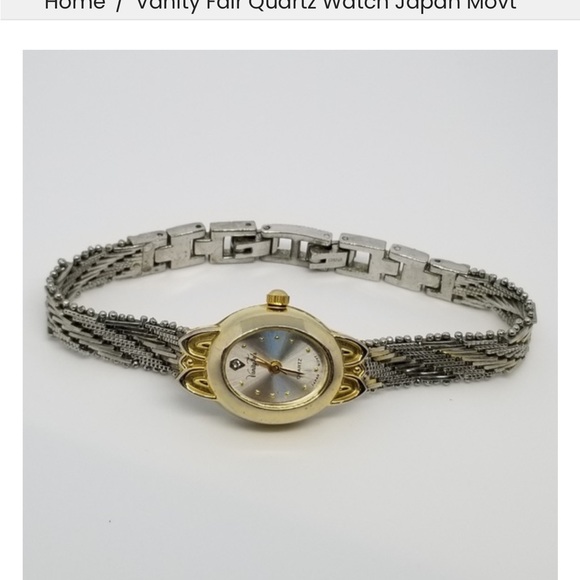 Vintage Vanity Fair Quartz Watch gold two tone 6 1/2” band, excellent condition - Picture 8 of 9